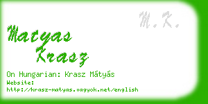 matyas krasz business card